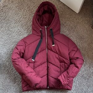 Nordstrom Burgundy Quilted PufferJacket